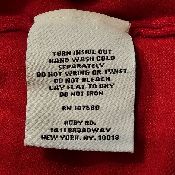 Red Sequined Sweater Womens Sz 3X Ruby Rd 3/4 Sleeve Knit Preppy Holiday - Picture 9 of 10